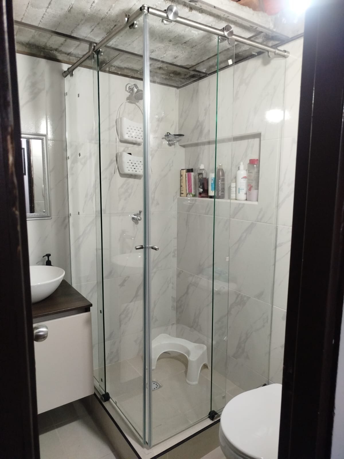 Ducha en vidrio templado
